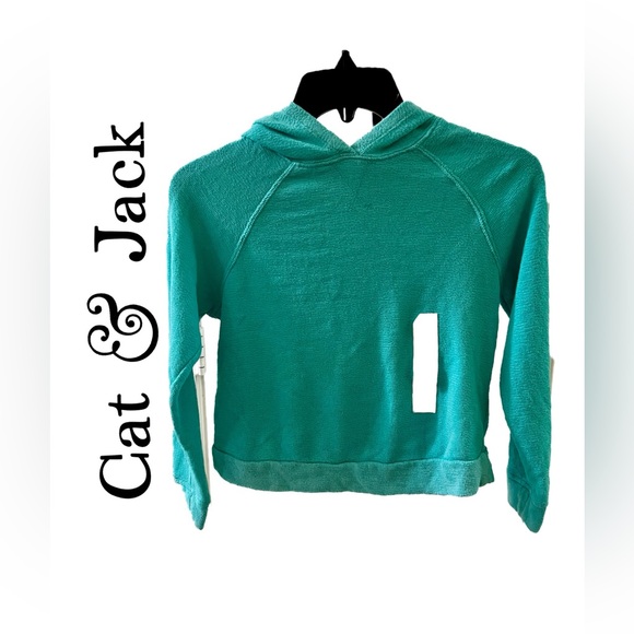 KB Cat & Jack Soft Teal Hoodie in Size XS(4/5), M(8) - Picture 3 of 15